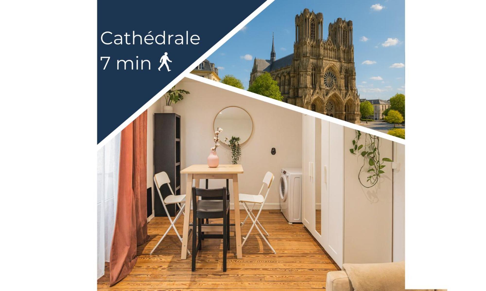 Appartement Cosy Proche Cathedrale Reims Kültér fotó